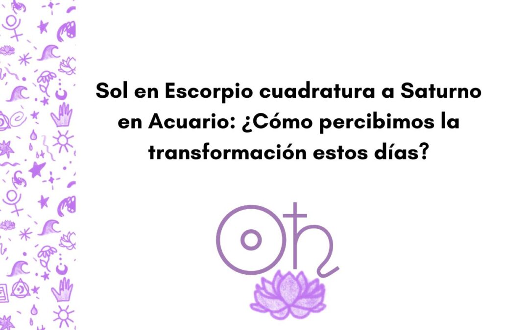 Tránsito del Sol en Escorpio 2022