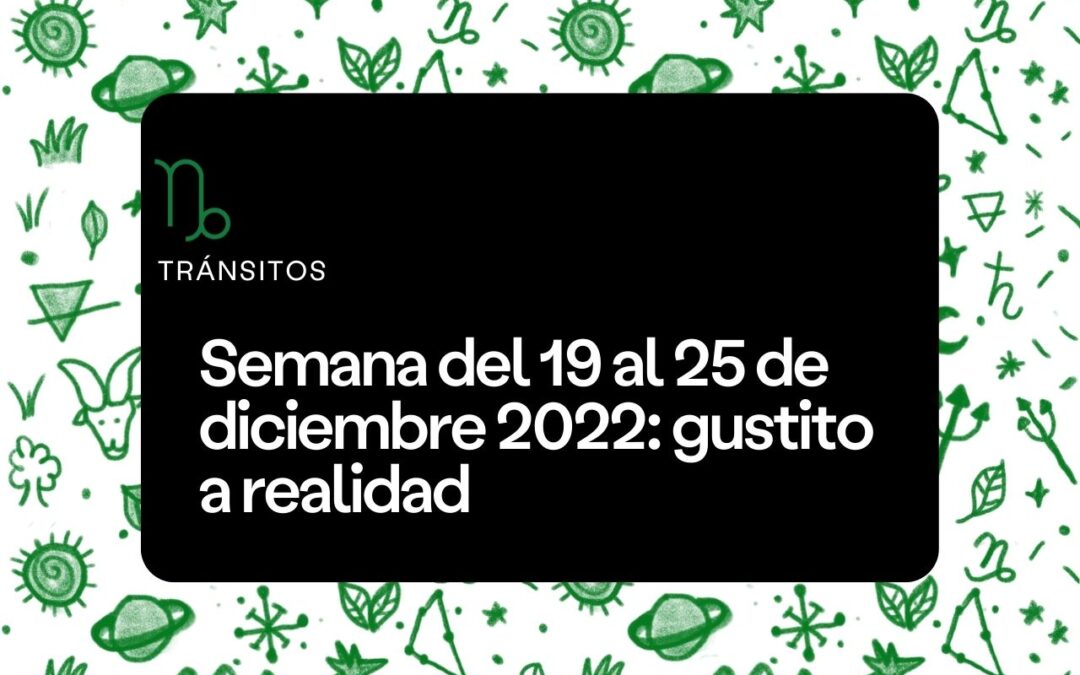 Semana del 19 al 25 de diciembre 2022