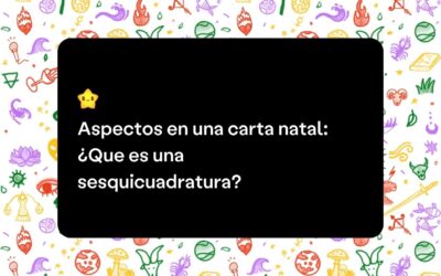 Sesquicuadraturas en la carta natal