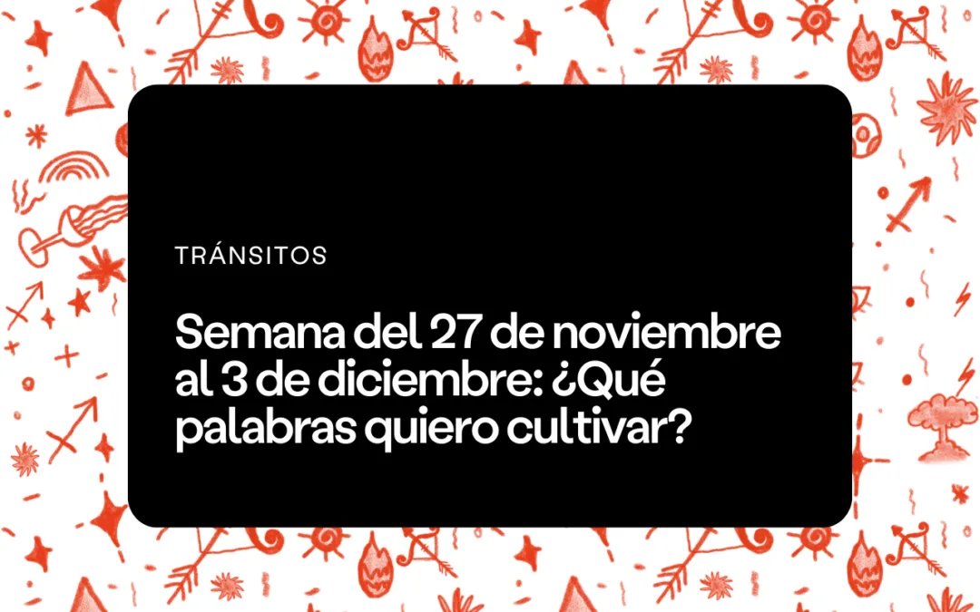 Semana del 27 de noviembre al 3 de diciembre: ¿Qué palabras quiero cultivar?