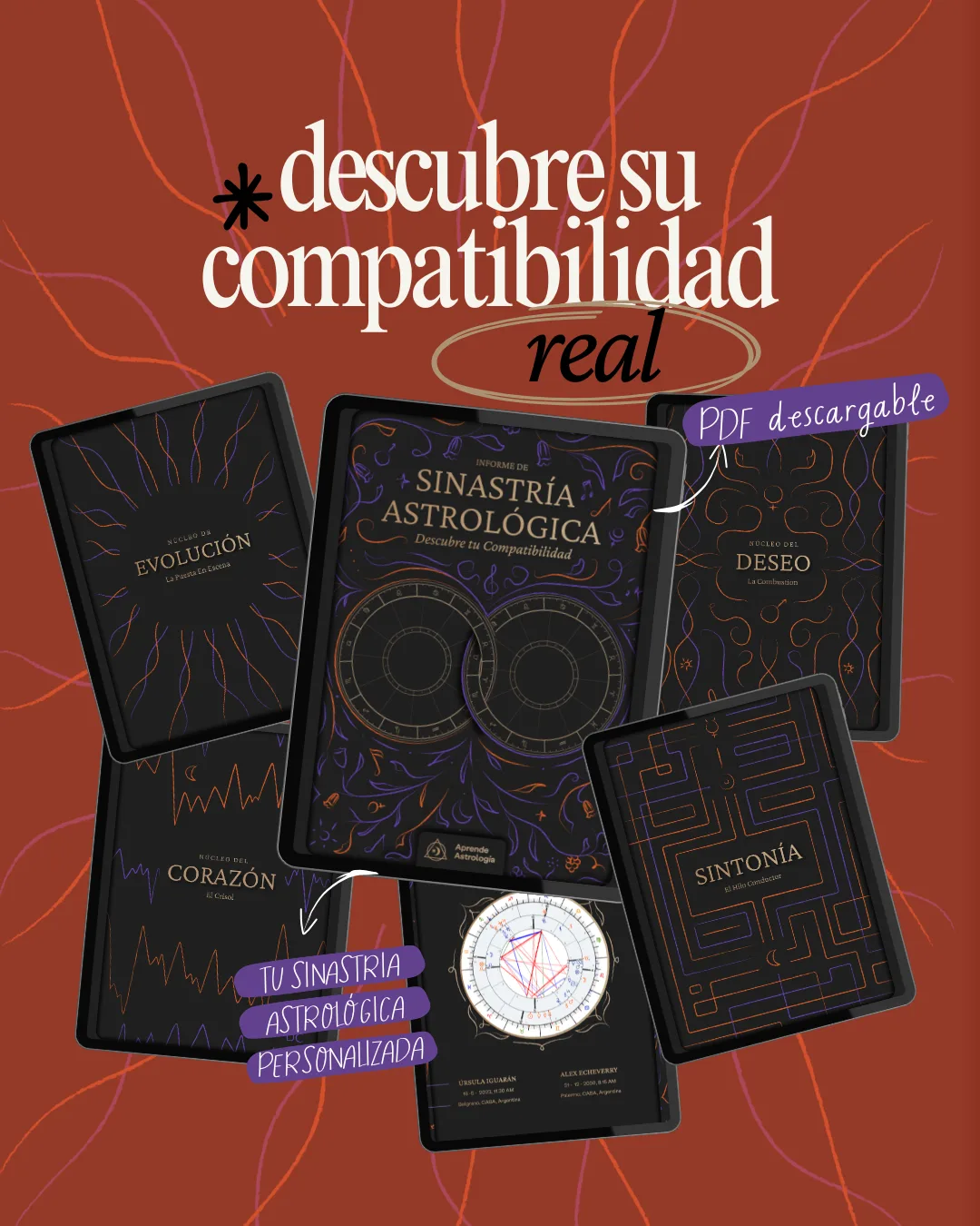 Informe de Sinastría Astrológica - PDF descargable
