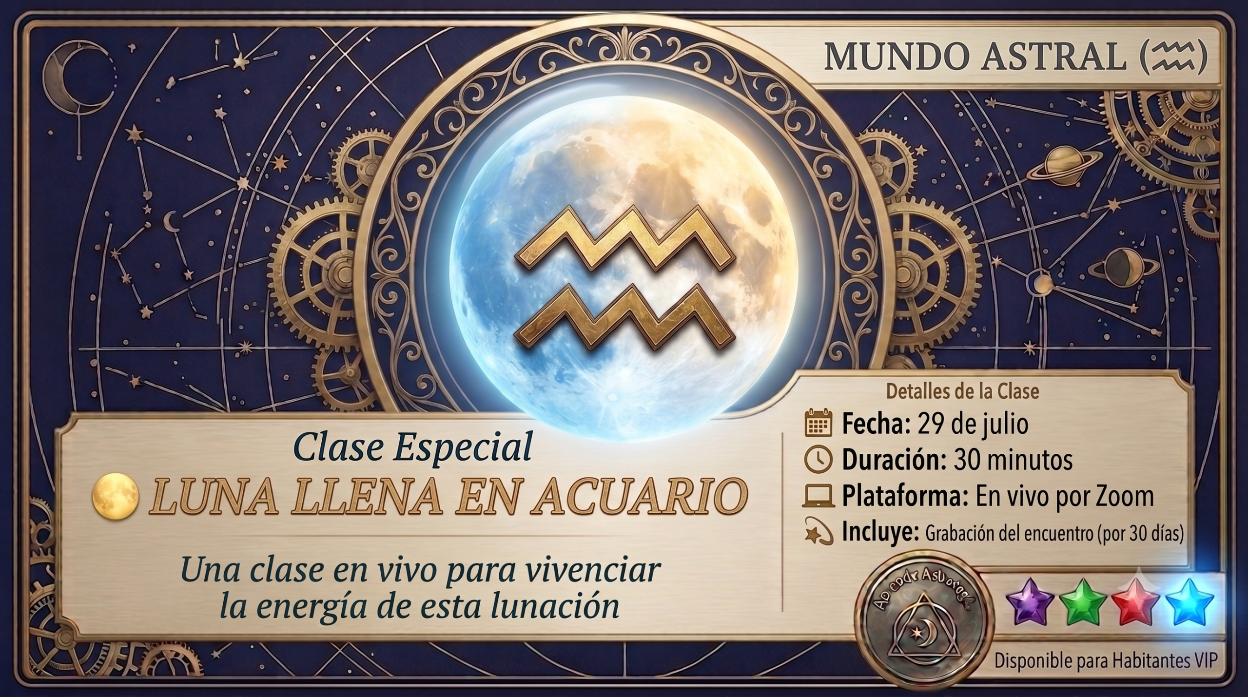Luna llena en acuario 2026 